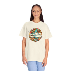 Vibrant Unisex Garment-dyed Tee - Fun Baking Design - Dipaliz - T-shirts
