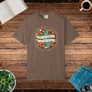 Vibrant Unisex Garment-dyed Tee - Fun Baking Design - Dipaliz - T-shirts