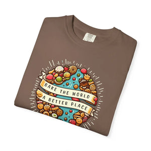 Vibrant Unisex Garment-dyed Tee - Fun Baking Design - Dipaliz - T-shirts