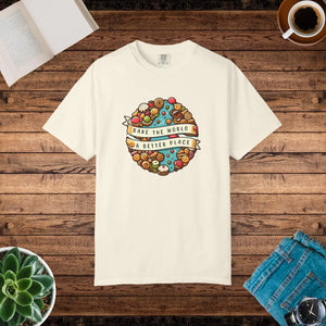 Vibrant Unisex Garment-dyed Tee - Fun Baking Design - Dipaliz - T-shirts