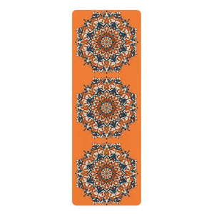 Rubber Yoga Mat Mandal Pattern Vibrant Stability - Dipaliz - 24” x 68” - & Pilates Mats