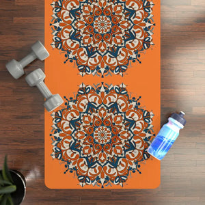 Rubber Yoga Mat Mandal Pattern Vibrant Stability - Dipaliz - 24” x 68” - & Pilates Mats