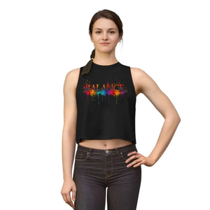 Vibrant Watercolor Crop - Balance Yoga Tank Top - Dipaliz - Tops