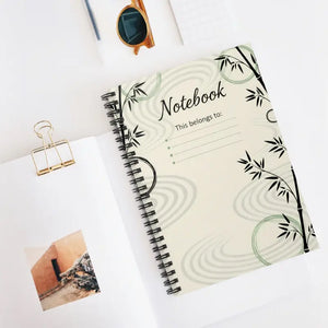 Bamboo Zen Spiral Notebook - Ruled Journal for Calm Focus - Dipaliz - one Size - Paper Products