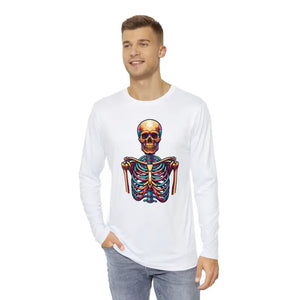 Long Sleeve Aop Shirt Skeleton Design Bold Style - Dipaliz - Xs - T-shirts
