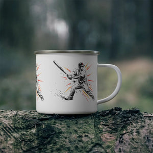 Retro Baseball Enamel Camping Mug - 12oz Steel - Dipaliz - Mugs