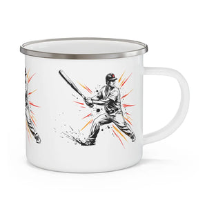 Retro Baseball Enamel Camping Mug - 12oz Steel - Dipaliz - Mugs