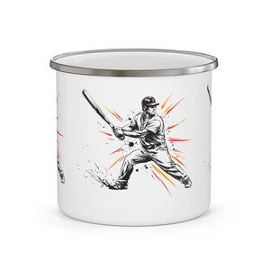 Retro Baseball Enamel Camping Mug - 12oz Steel - Dipaliz - Mugs