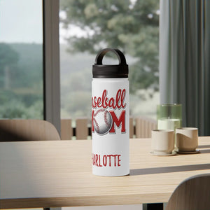 Insulated Baseball Mom Steel Water Bottle Handle Lid - Dipaliz - Bottles