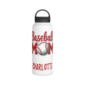 Insulated Baseball Mom Steel Water Bottle Handle Lid - Dipaliz - Bottles