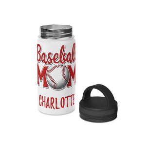 Insulated Baseball Mom Steel Water Bottle Handle Lid - Dipaliz - Bottles