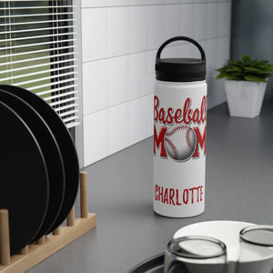 Insulated Baseball Mom Steel Water Bottle Handle Lid - Dipaliz - Bottles