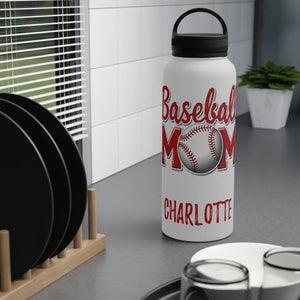 Insulated Baseball Mom Steel Water Bottle Handle Lid - Dipaliz - Bottles