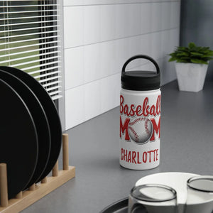 Insulated Baseball Mom Steel Water Bottle Handle Lid - Dipaliz - Bottles