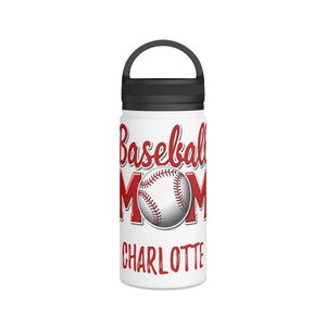 Insulated Baseball Mom Steel Water Bottle Handle Lid - Dipaliz - Bottles
