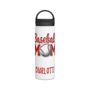 Insulated Baseball Mom Steel Water Bottle Handle Lid - Dipaliz - Bottles