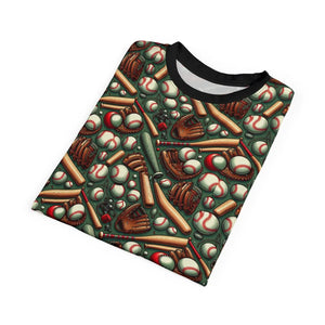 Stylish Baseball Pattern Unisex Tee - Microfiber-knit Fabric - Dipaliz - T-shirts
