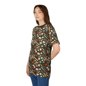 Stylish Baseball Pattern Unisex Tee - Microfiber-knit Fabric - Dipaliz - T-shirts