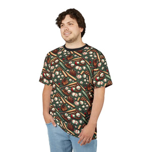 Stylish Baseball Pattern Unisex Tee - Microfiber-knit Fabric - Dipaliz - T-shirts