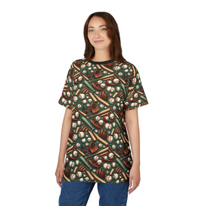 Stylish Baseball Pattern Unisex Tee - Comfort Meets Style - Dipaliz - Black Stitching / 4 Oz. / s - T-shirts