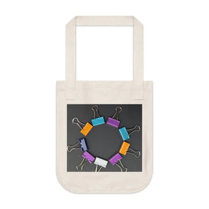 Paper Clip Circle Canvas Tote Bag – Cotton - Dipaliz - Bags