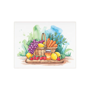 Fruit Basket Ceramic Photo Tile – 8x8 Wall Art - Dipaliz - Tiles