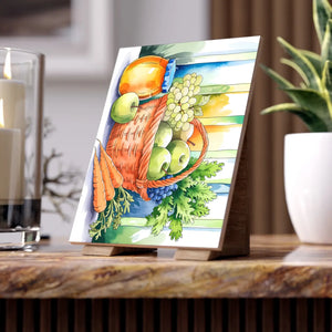 Fruit Veggie Ceramic Photo Tile – 6x6 Wall Art - Dipaliz - Tiles