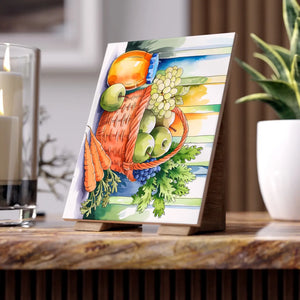 Fruit Veggie Ceramic Photo Tile – 6x6 Wall Art - Dipaliz - Tiles