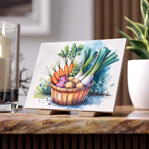Veggie Ceramic Photo Tile – 6x6 Wall Decor - Dipaliz - Tiles