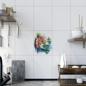 Veggie Ceramic Photo Tile – 6x6 Wall Decor - Dipaliz - Tiles