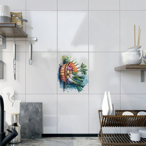 Veggie Ceramic Photo Tile – 6x6 Wall Decor - Dipaliz - Tiles