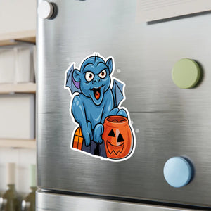 Halloween bat kiss-cut vinyl decal by DipaliZ on a white satin base