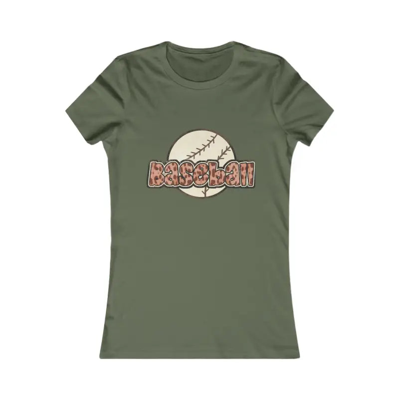 Cheer in Style with the Batter Up Baseball Mama Tee - s / Military Green T-shirt