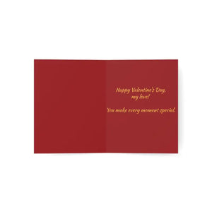 Dazzling Golden Heart Greeting Cards 10 Pack Variety Set - Dipaliz