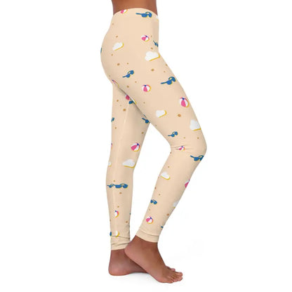 Beach Babe Spandex Leggings Flaunt your Curves and Shine! - All Over Prints