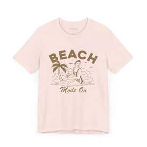 Beach Mode on Jersey Short Sleeve Tee - Ultra Comfy - Dipaliz - T-shirts