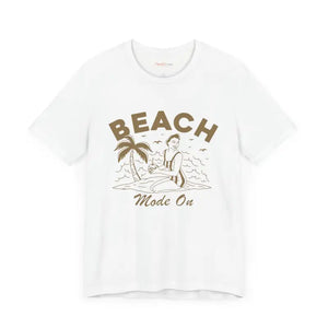 Beach Mode on Jersey Short Sleeve Tee - Ultra Comfy - Dipaliz - T-shirts
