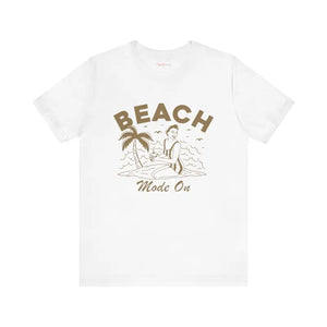Beach Mode on Jersey Short Sleeve Tee - Ultra Comfy - Dipaliz - T-shirts