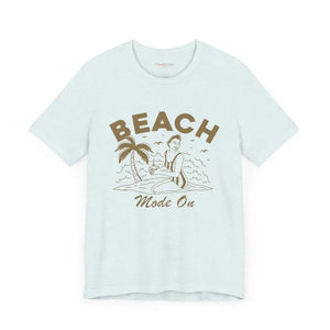 Beach Mode on Jersey Short Sleeve Tee - Ultra Comfy - Dipaliz - T-shirts