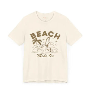 Beach Mode on Jersey Short Sleeve Tee - Ultra Comfy - Dipaliz - T-shirts