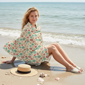 Shell Pattern Cotton Towel – Summer Beach - Dipaliz - Beach Towels