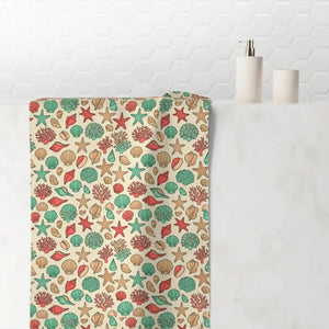 Shell Pattern Cotton Towel – Summer Beach - Dipaliz - Beach Towels