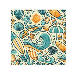 Beach Vibes Face Towel – Organic Cotton - Dipaliz - Washcloths