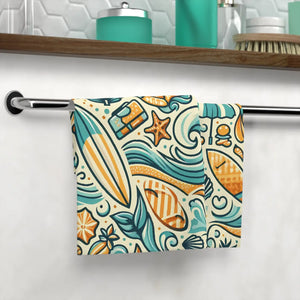 Beach Vibes Face Towel – Organic Cotton - Dipaliz - Washcloths
