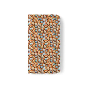 Samsung Galaxy Flip Cases Sea Shells Beach Print - Dipaliz - Mobile Phone
