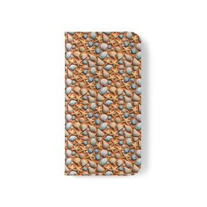 Samsung Galaxy Flip Cases Sea Shells Beach Print - Dipaliz - Mobile Phone