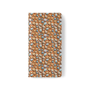 Samsung Galaxy Flip Cases Sea Shells Beach Print - Dipaliz - Mobile Phone