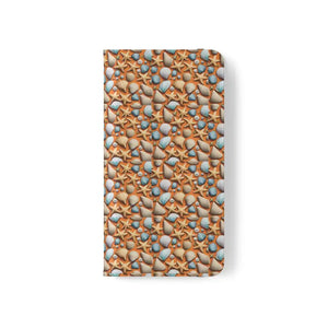 Samsung Galaxy Flip Cases Sea Shells Beach Print - Dipaliz - Mobile Phone