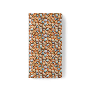 Samsung Galaxy Flip Cases Sea Shells Beach Print - Dipaliz - Mobile Phone