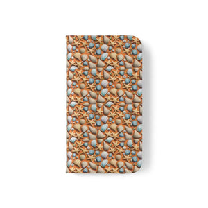 Samsung Galaxy Flip Cases Sea Shells Beach Print - Dipaliz - Mobile Phone